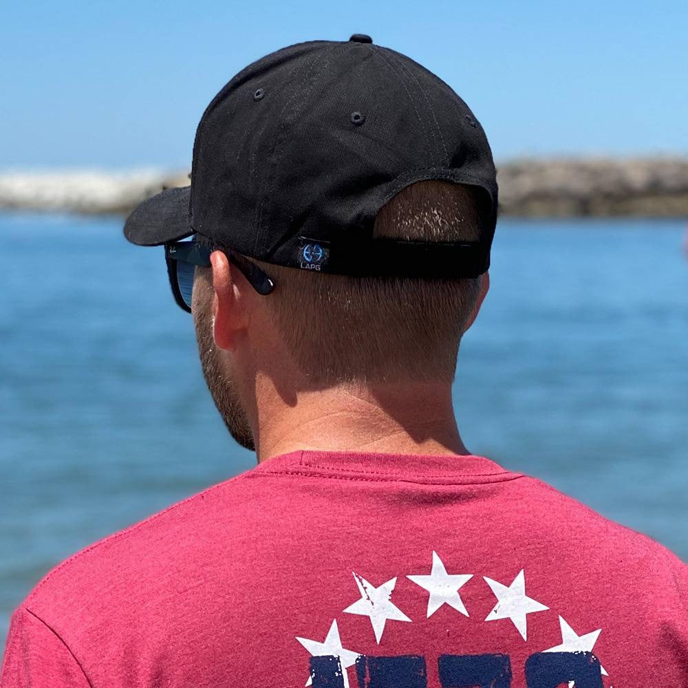  LA Police Gear Leather Flag Patch Hat