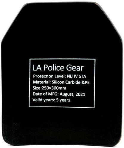  LA Police Gear Level IV 10" X 12" Ceramic Multi-Curve Ballistic Armor Rifle Plate