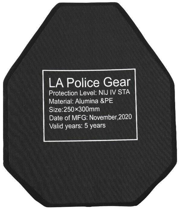  LA Police Gear Level IV 10" X 12" Shooter's Cut Ceramic Ballistic Armor Rifle Plate