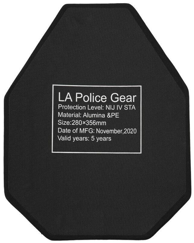  LA Police Gear Level IV 11" X 14" Shooter's Cut Ceramic Ballistic Armor Rifle Plate