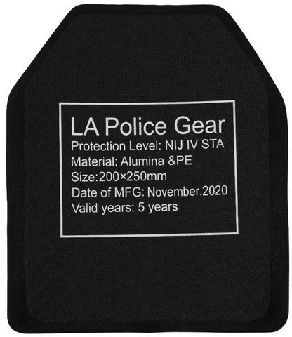  LA Police Gear Level IV 8" X 10" Ceramic Ballistic Armor Rifle Plate