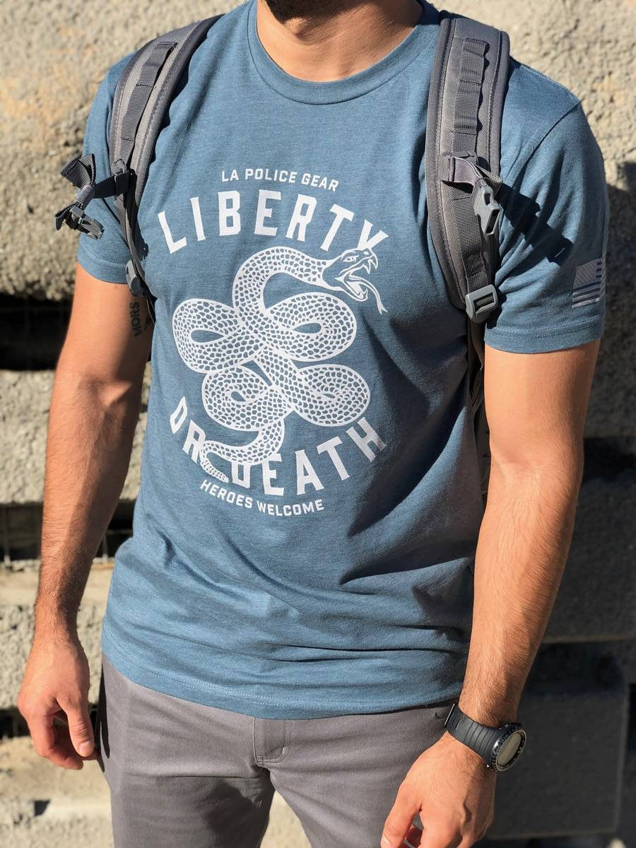  LA Police Gear Liberty Or Death T-Shirt