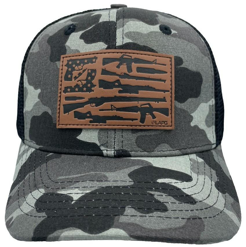 LA Police Gear Men's Camo Gun Flag Hat