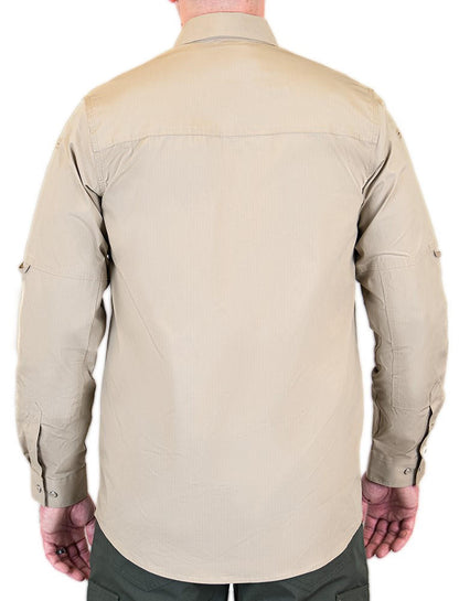  LA Police Gear Men's Long Sleeve Battle Rattle Stretch Field Shirt