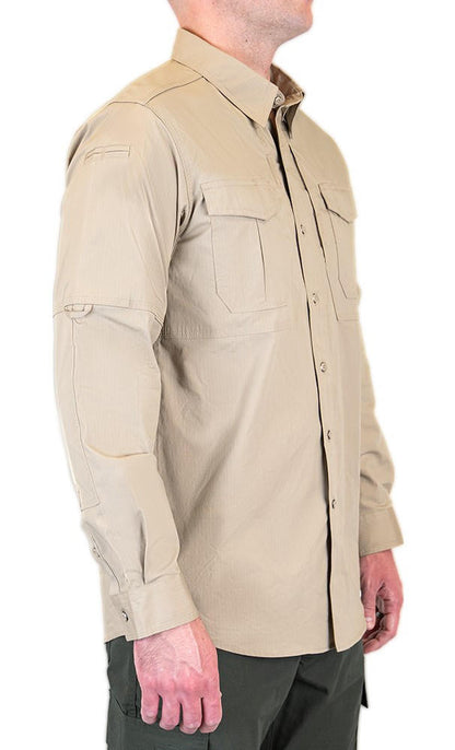  LA Police Gear Men's Long Sleeve Battle Rattle Stretch Field Shirt