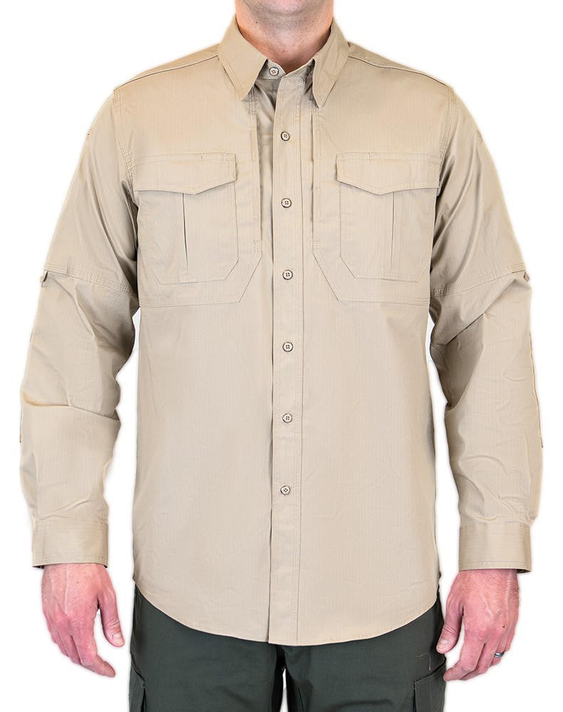  LA Police Gear Men's Long Sleeve Battle Rattle Stretch Field Shirt