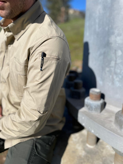  LA Police Gear Men's Long Sleeve Battle Rattle Stretch Field Shirt