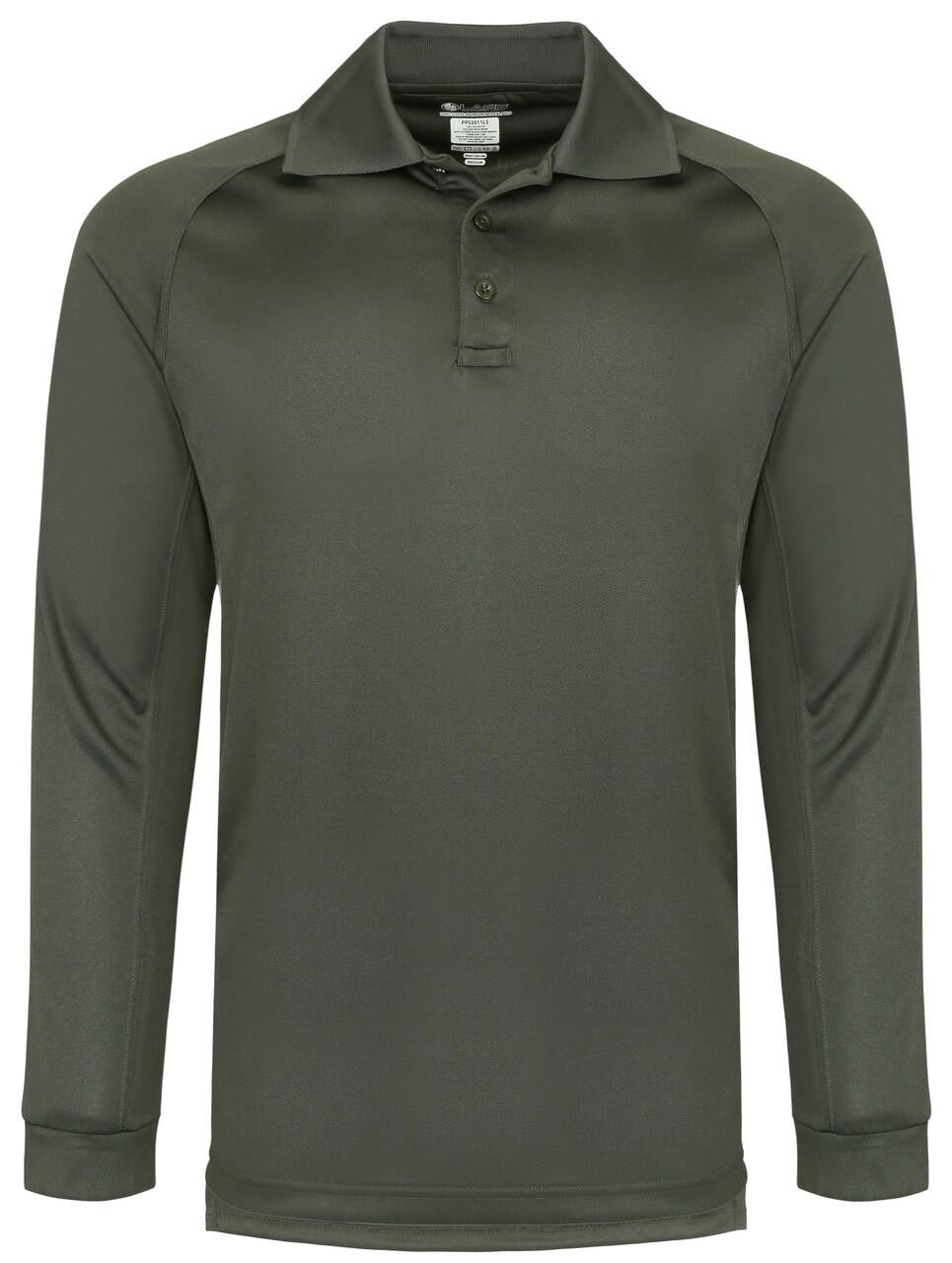  LA Police Gear Men's Long Sleeve Operator Tact Performance Polo