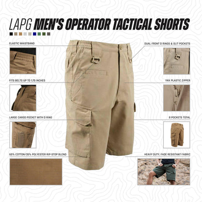  LA Police Gear Men's Operator Tactical Shorts
