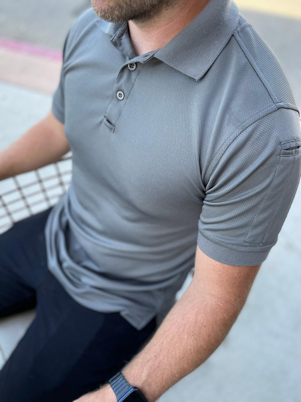  LA Police Gear Men's Recon Jersey Polo Shirt