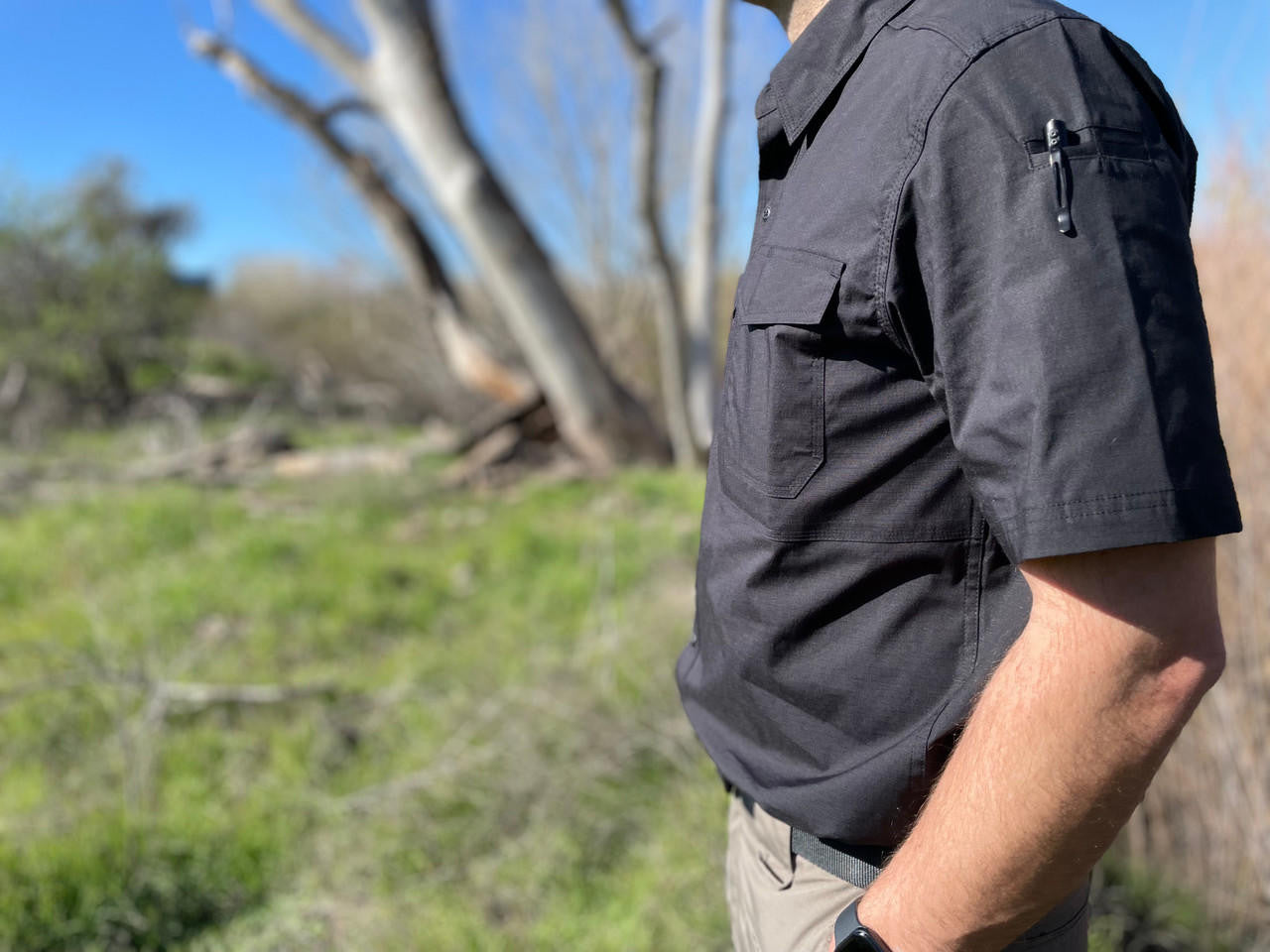  LA Police Gear Men's Short Sleeve Battle Rattle Stretch Field Shirt