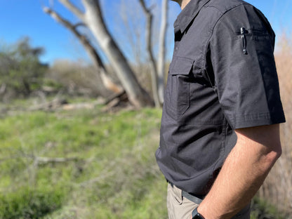  LA Police Gear Men's Short Sleeve Battle Rattle Stretch Field Shirt