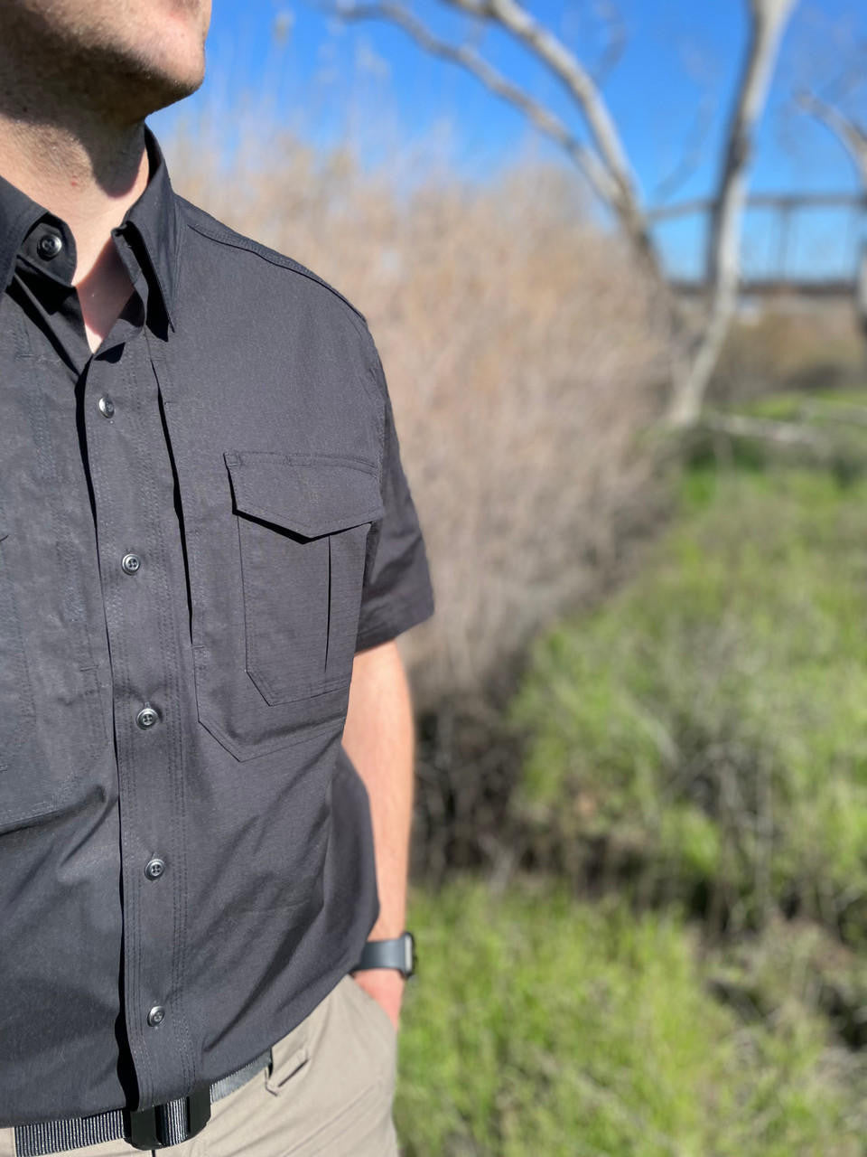  LA Police Gear Men's Short Sleeve Battle Rattle Stretch Field Shirt