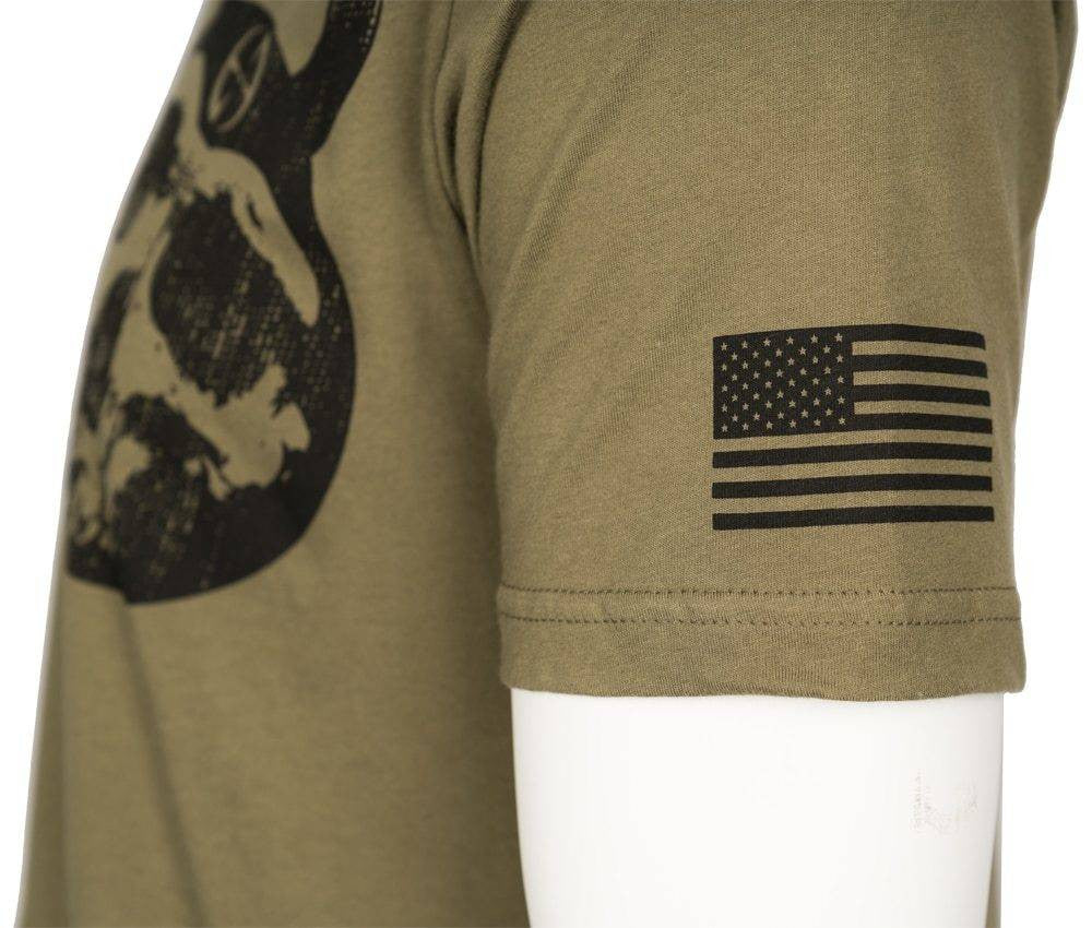  LA Police Gear Men's Skull Kettlebell Short Sleeve T-Shirt