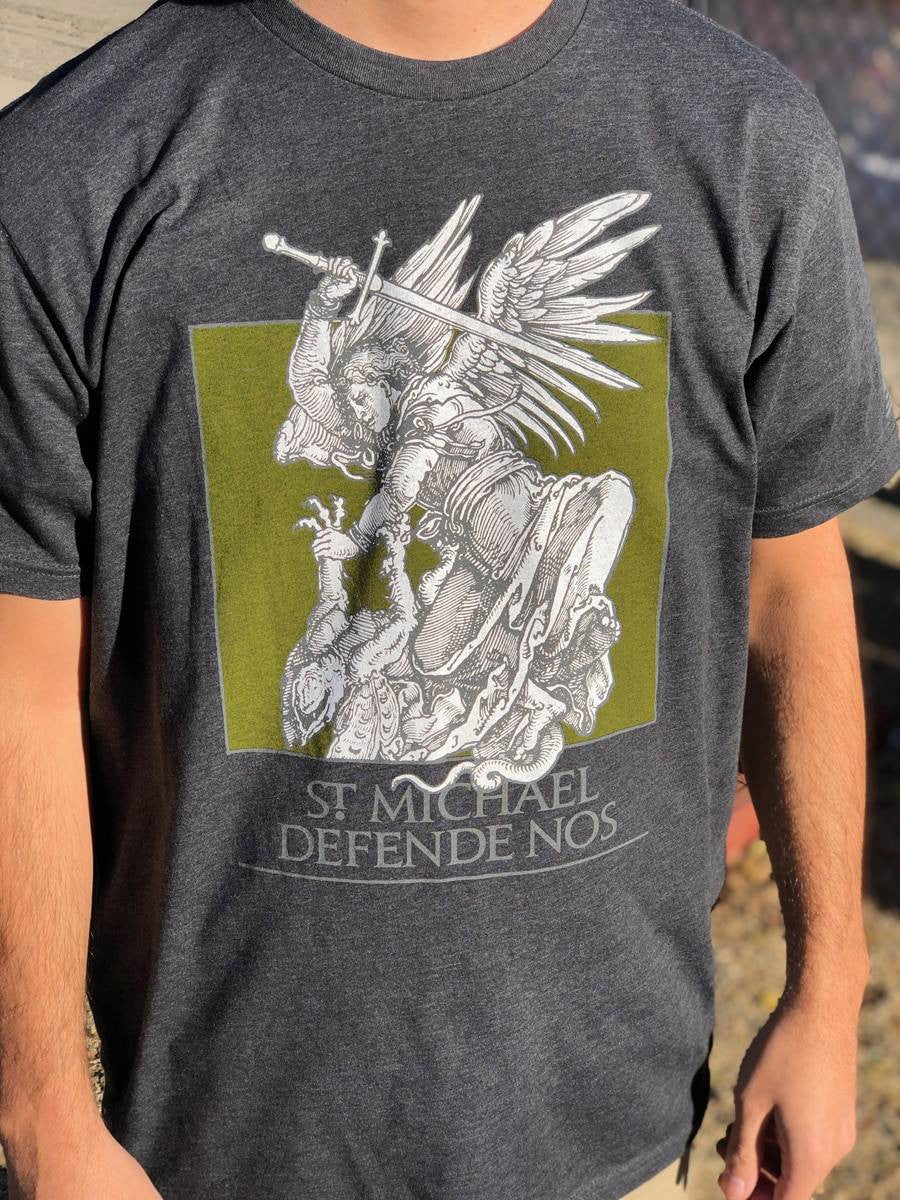  LA Police Gear Men's St. Michael Defende Nos T- Shirt