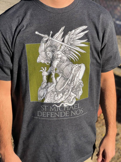  LA Police Gear Men's St. Michael Defende Nos T- Shirt