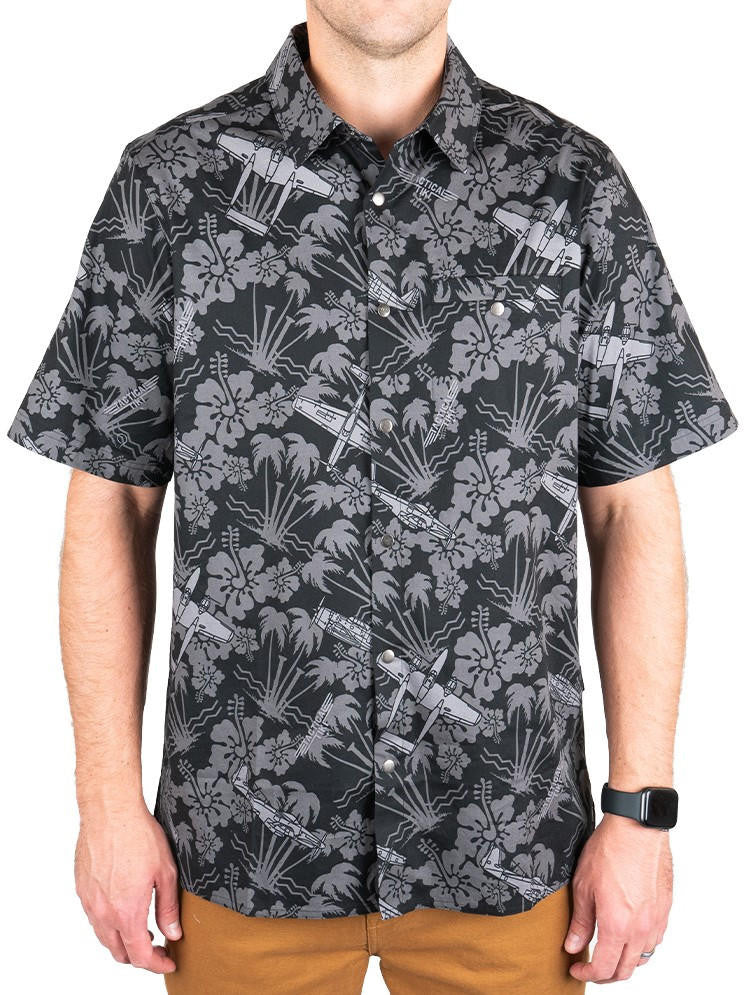  LA Police Gear Plane Tactical Tiki™ Short Sleeve Button Up Shirt