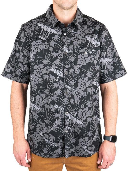  LA Police Gear Plane Tactical Tiki™ Short Sleeve Button Up Shirt