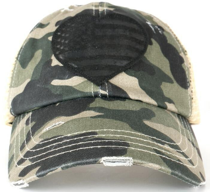  LA Police Gear Pony Tail Heart Hat