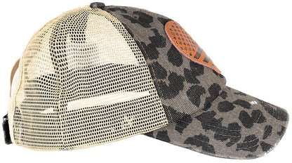  LA Police Gear Pony Tail Leopard Heart Hat