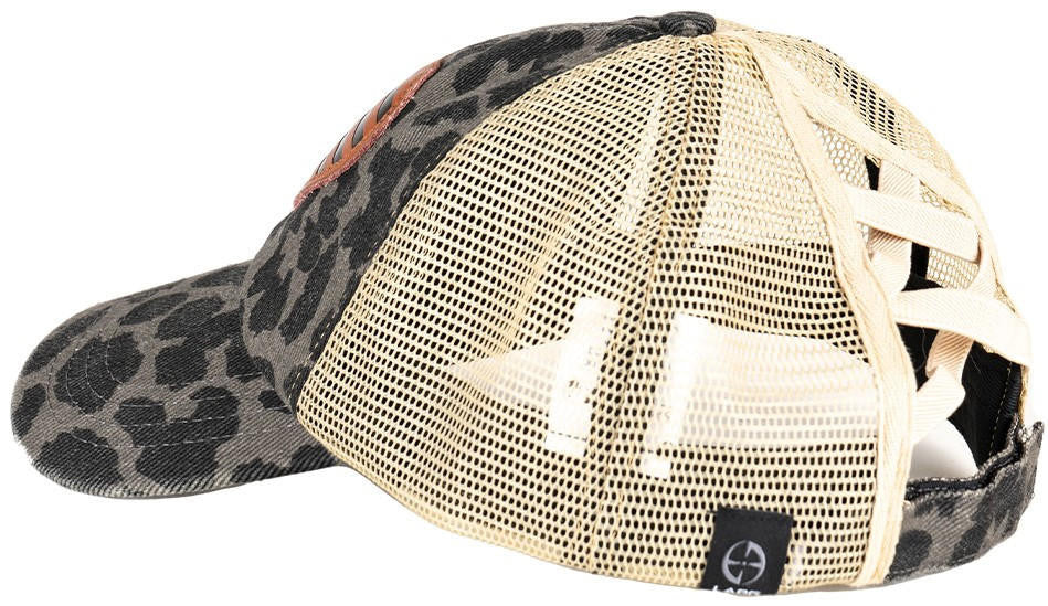  LA Police Gear Pony Tail Leopard Heart Hat