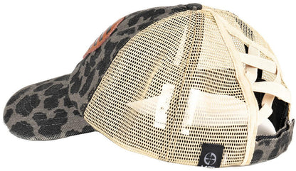  LA Police Gear Pony Tail Leopard Heart Hat