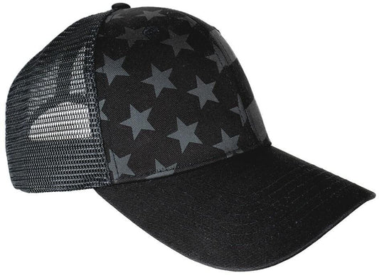  LA Police Gear Screen Printed Blackout Flag Trucker Hat