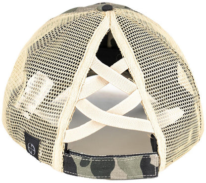  LA Police Gear Shimmer Flag Ponytail Hat