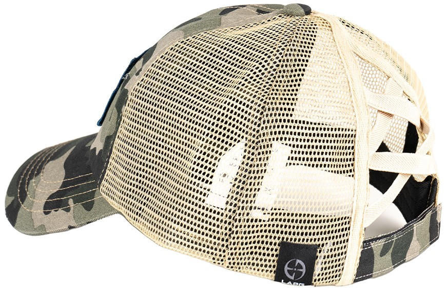  LA Police Gear Shimmer Flag Ponytail Hat