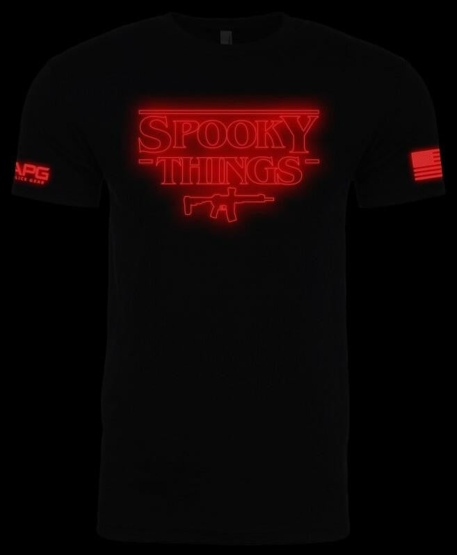  LA Police Gear Spooky Things Glow In The Dark T-Shirt