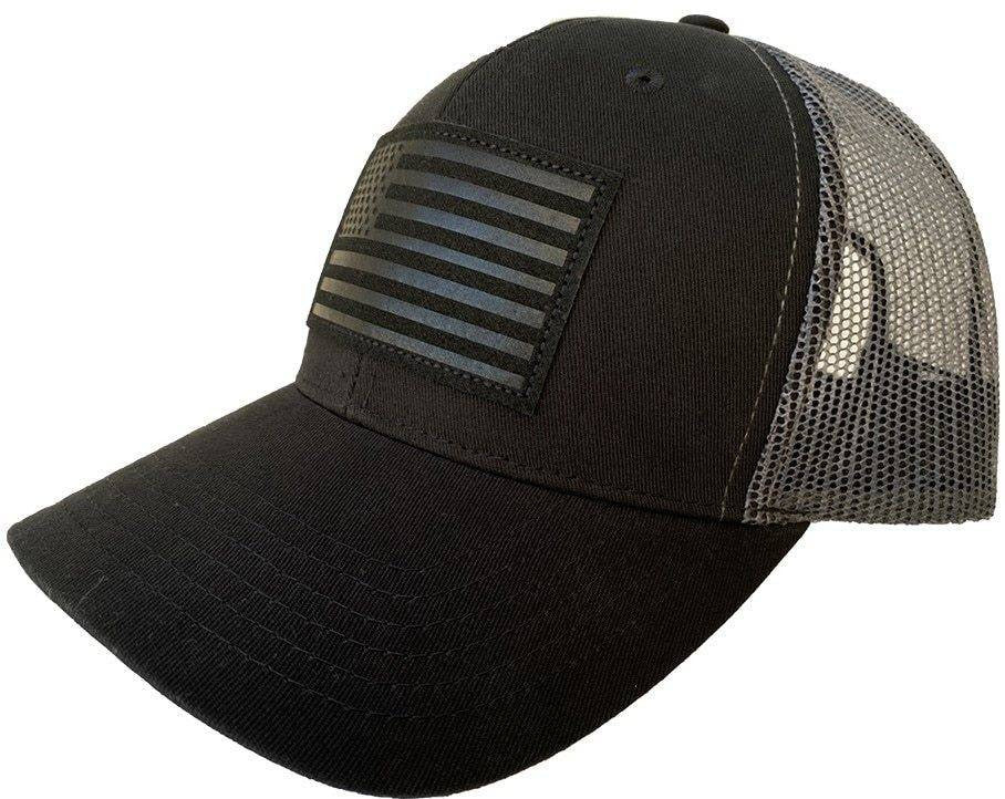  LA Police Gear Subdued Leather Flag Patch Hat