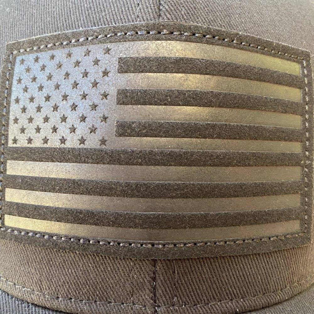  LA Police Gear Subdued Leather Flag Patch Hat