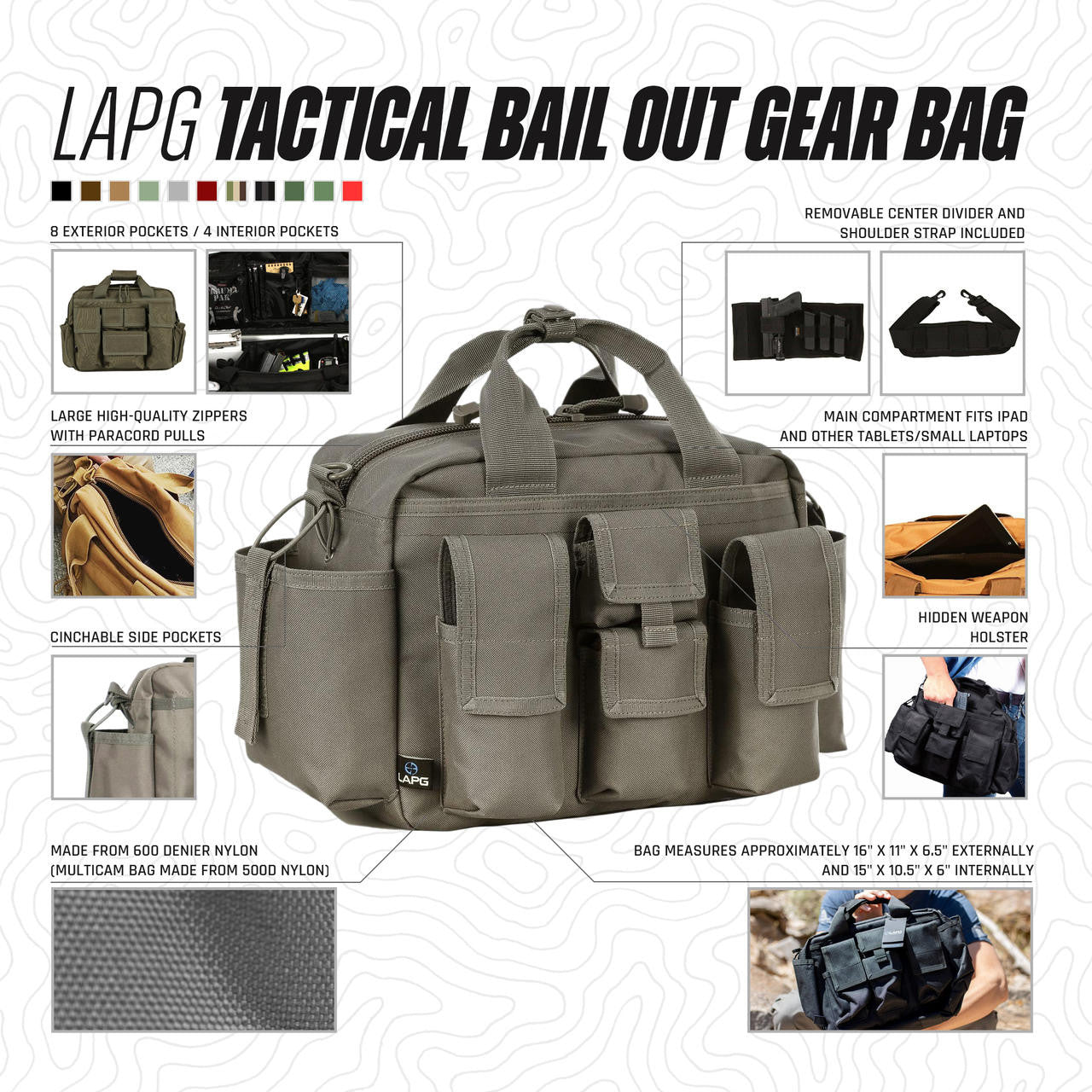  LA Police Gear Tactical Bail Out Gear Bag - Best Seller