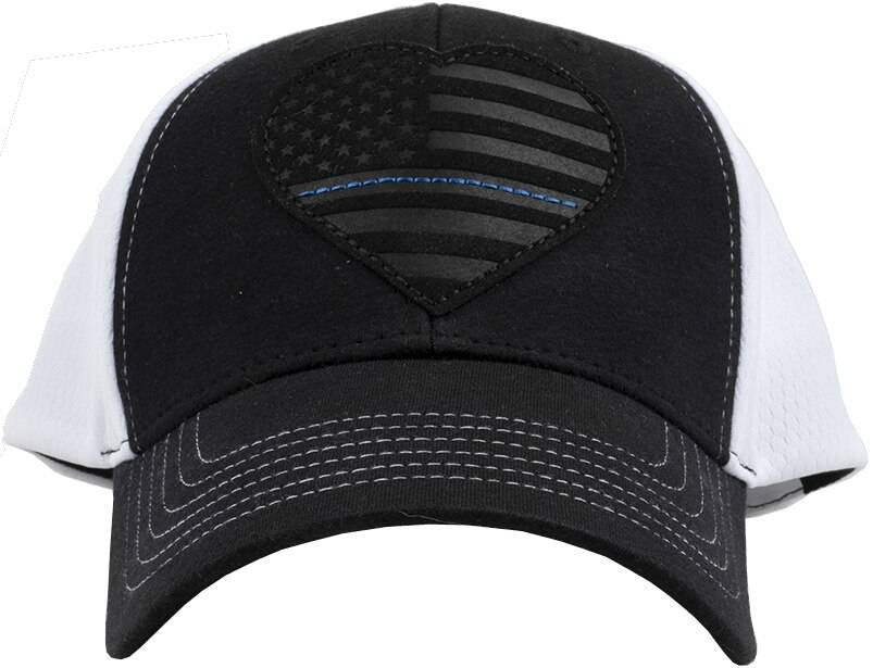  LA Police Gear TBL Subdued Leather Heart Flag Patch Hat