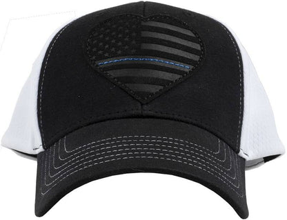  LA Police Gear TBL Subdued Leather Heart Flag Patch Hat