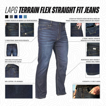  LA Police Gear Terrain Flex Straight Fit Jeans