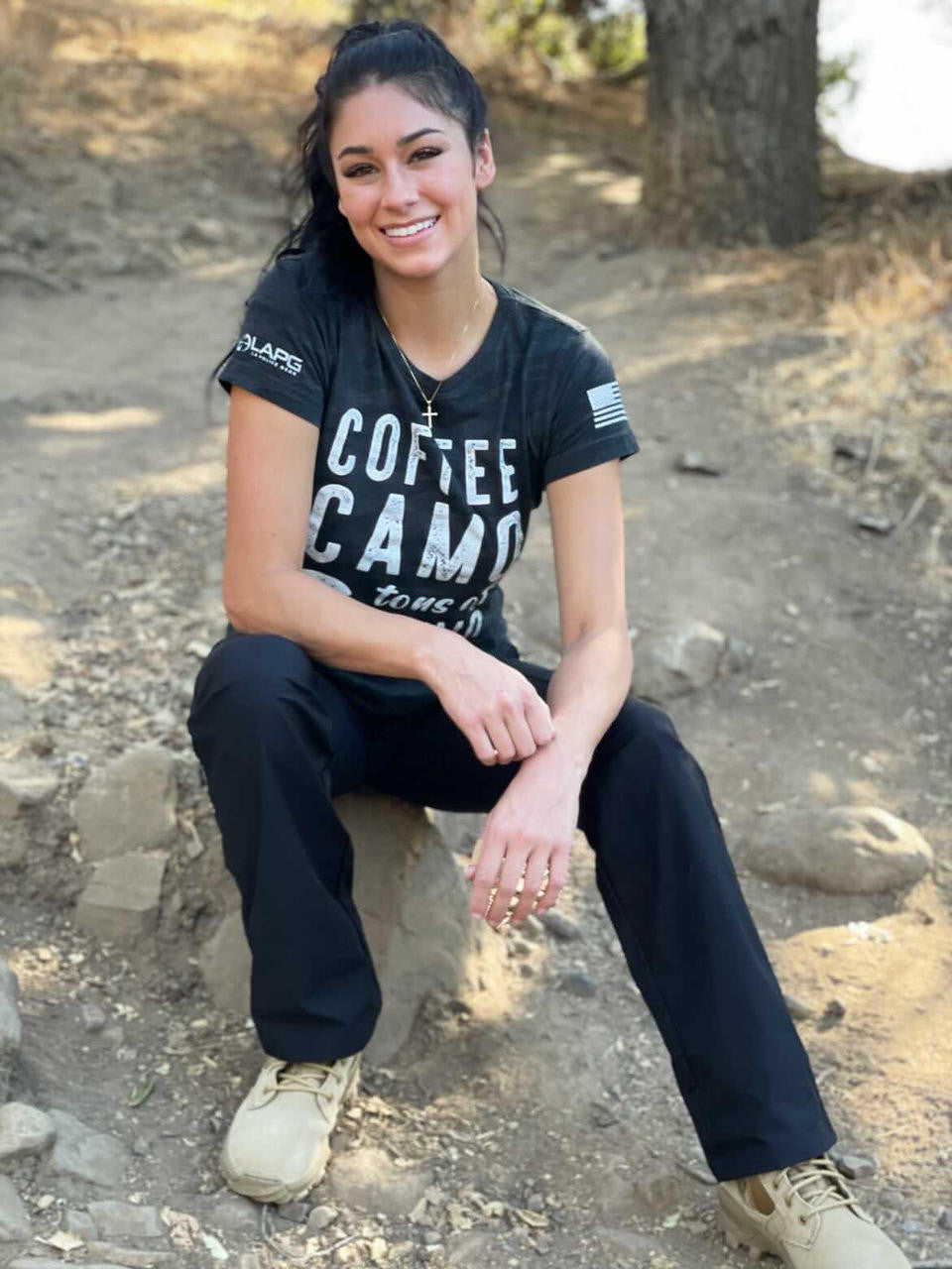  LA Police Gear Women's Coffee Camo Ammo T-Shirt