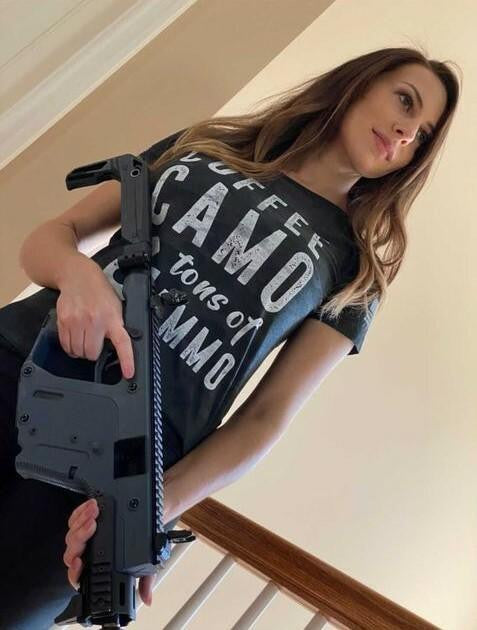 LA Police Gear Women's Coffee Camo Ammo T-Shirt