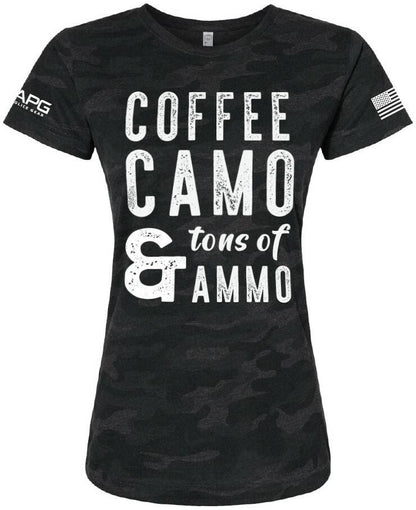  LA Police Gear Women's Coffee Camo Ammo T-Shirt