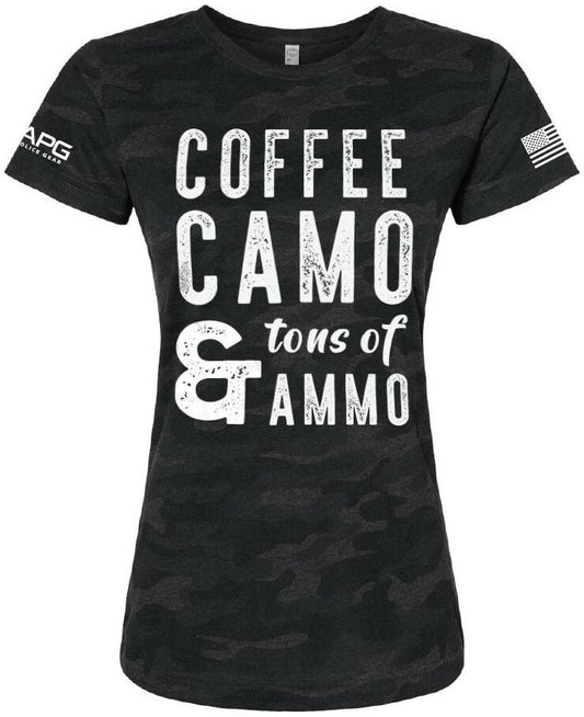  LA Police Gear Women's Coffee Camo Ammo T-Shirt