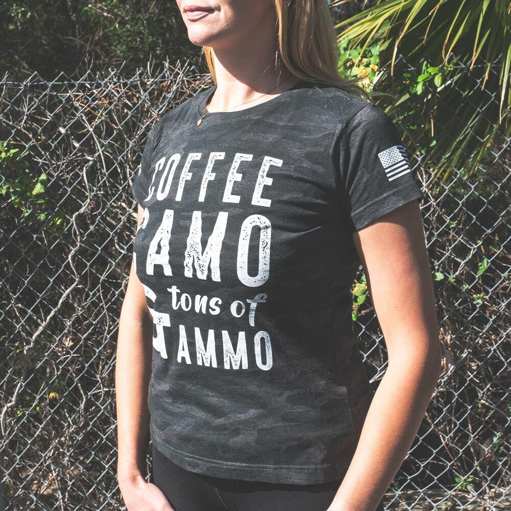  LA Police Gear Women's Coffee Camo Ammo T-Shirt