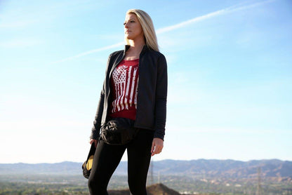  LA Police Gear Women's Distressed Flag Tank