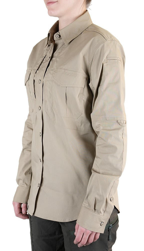  LA Police Gear Women's Long Sleeve Battle Rattle Stretch Field Shirt