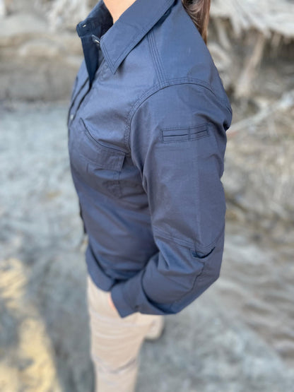  LA Police Gear Women's Long Sleeve Battle Rattle Stretch Field Shirt