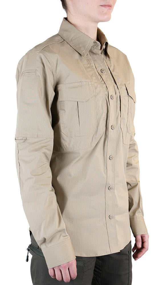  LA Police Gear Women's Long Sleeve Battle Rattle Stretch Field Shirt