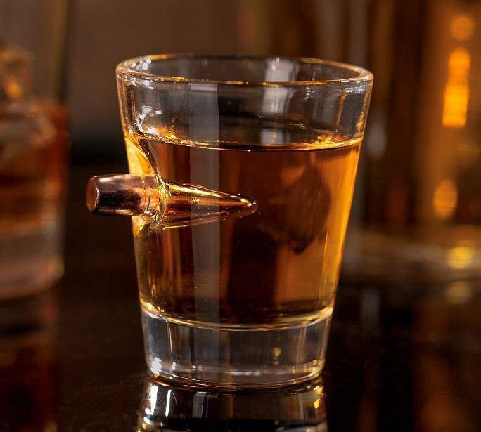  Lucky Shot .308 Projectile Bullet Shot Glass
