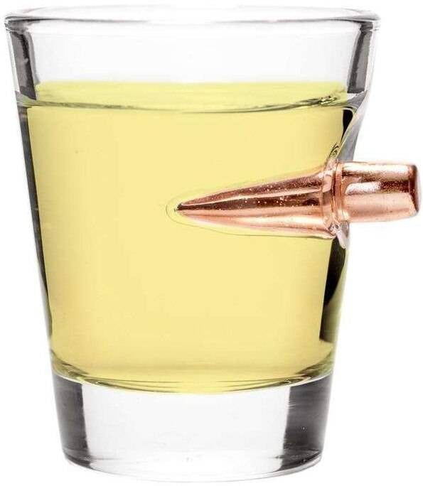  Lucky Shot .308 Projectile Bullet Shot Glass