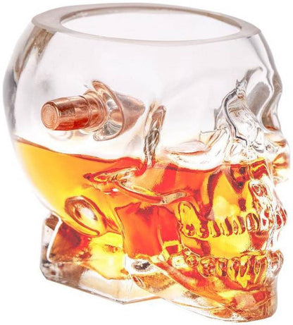  Lucky Shot .308 Projectile Bullet Skull Shot Glass