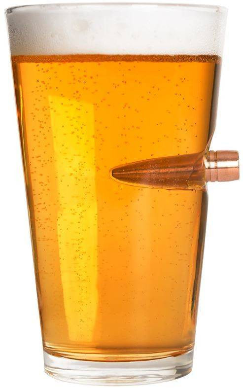 Lucky Shot .50 BMG Projectile Bullet Pint Glass