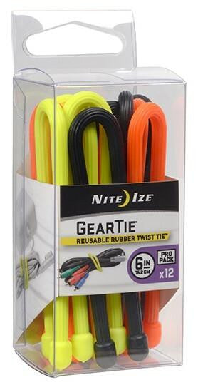  Nite Ize Gear Tie ProPack 6 In. - 12 Pack